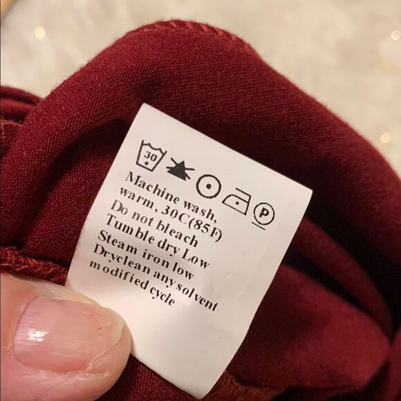 Amazon Red Wrap Jumpsuit with Ruched Details NWT/Very soft/comfy - Picture 8 of 11